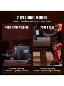 VEVOR BATTERY SPOT WELDER  737G PULSE SPOT WELDER, FOR 0.12MM PURE NICKEL