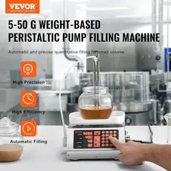 VEVOR AUTOMATIC LIQUID FILLING MACHINE, 5-50G WEIGHING CAPACITY,PERISTALTIC PUMP