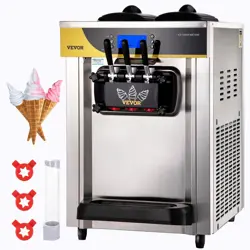 VEVOR COMMERCIAL ICE CREAM MAKER 22-30L/H 2200W COUNTERTOP SOFT SERVE MACHINE