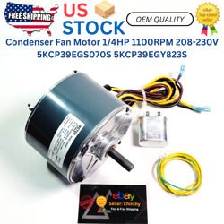 CONDENSER FAN MOTOR 1/4HP 1100RPM 208-230V 5KCP39EGS070S 5KCP39EGY823S