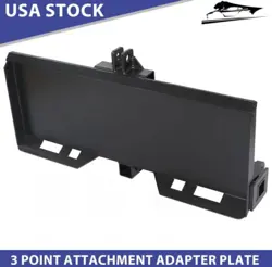 3-POINT ATTACHMENT ADAPTER SKID STEER HITCH TRACTOR LOADER CASE TRAILER STEEL