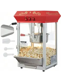 VEVOR POPCORN MACHINE, 8 OZ KETTLE, 850 W COUNTERTOP POPCORN MAKER ?48 CUPS ?