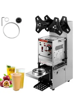 VEVOR SEMI-AUTOMATIC CUP SEALING MACHINE ELECTRIC BUBBLE TEA CUP SEALER 300-500