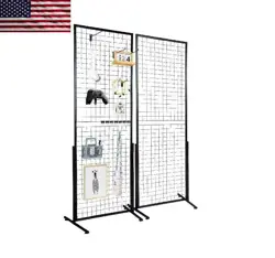 GRID WALL PANELS TOWER WIRE DISPLAY RACKS DOUBLE SIDE FOR ART CRAFT SHOWS RETAIL