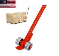 5-6FT PRY LEVER BAR 6600LBS LABOR-SAVING DURABLE WHEELS TILT OFF THE GROUND ERGO