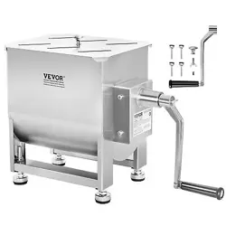 VEVOR 120 POUND MANUAL MEAT MIXER SAUSAGE HAND MIXER MACHINE STAINLESS STEEL