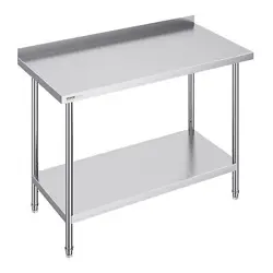 VEVOR STAINLESS STEEL WORK TABLE COMMERCIAL KITCHEN WORK FOOD PREP TABLE 24