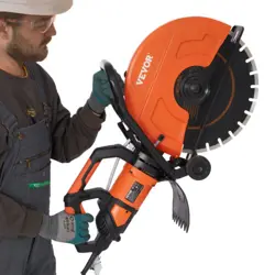 16IN ELECTRIC CONCRETE SAW CUTTER WET/DRY SAW CUTTER W/WATER PUMP & BLADE -VEVOR