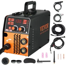 VEVOR MIG WELDER WELDING MACHINE 130A FLUX CORE 3 IN 1 MMA/MIG/LIFT TIG WELDER,