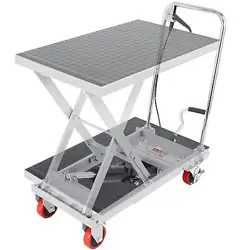 VEVOR HYDRAULIC LIFT TABLE CART, 500LBS CAPACITY 28.5