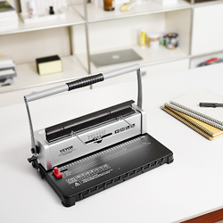 COIL SPIRAL BINDING MACHINE, MANUAL BOOK MAKER 34-HOLES BINDING 120 SHEETS, PUNC