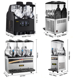 VEVOR COMMERCIAL SLUSHIE MACHINE MARGARITA SLUSH MAKER FROZEN DRINK MACHINE