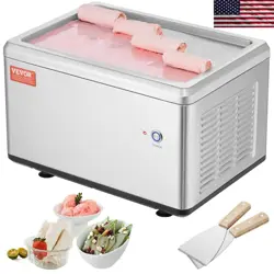 FRIED ICE CREAM ROLL MACHINE 19.3 X 14.9 STIR-FRIED PAN STAINLESS STEEL COMMERCI