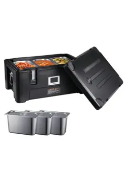 VEVOR INSULATED FOOD PAN CARRIER 36QT CAPACITY, STACKABLE CATERING HOT BOX