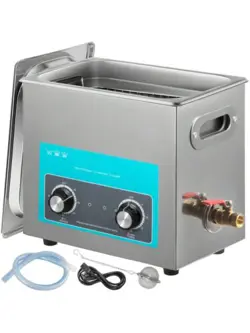 VEVOR 6L ULTRASONIC CLEANER 304 STAINLESS STEEL PROFESSIONAL KNOB CONTROL,