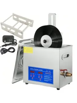 VEVOR ULTRASONIC VINYL RECORDS CLEANER 6L 40KHZ,4 TO 8 RECORDS ,STAINLESS STEEL.