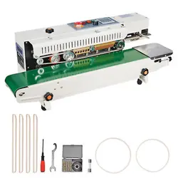 VEVOR CONTINUOUS BAG BAND SEALING MACHINE HORIZONTAL BAND SEALER WITH INFLATION