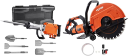 MAX 2200W ELECTRIC JACKHAMMER HEAVY DUTY & ELECTRIC CONCRETE SAW, 16 IN, 3200 W