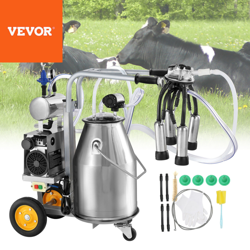 VEVOR ELECTRIC COW MILKING MACHINE MILKING EQUIPMENT 25L 304 STAINLESS STEEL