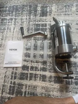 VEVOR SAUSAGE STUFFER ES-1.5L FILLER MACHINE MEAT PRESS STAINLESS STEEL