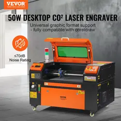 VEVOR 50W CO2 LASER ENGRAVER ENGRAVING MACHINE CUTTER CUTTING LIGHTBURN 12