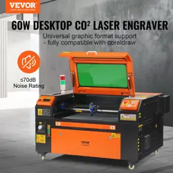 VEVOR 60W CO2 LASER ENGRAVER CUTTER CUTTING ENGRAVING MACHINE UPGRADED 16