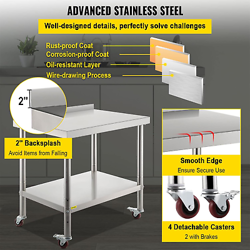 HEAVY DUTY STAINLESS STEEL PREP TABLE 30