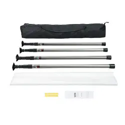 VEVOR DUST BARRIER POLES 10 FT WITH FOUR TELESCOPING POLES DUST BARRIER SYSTEM