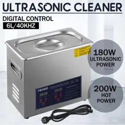 6L ULTRASONIC CLEANER STAINLESS STEEL INDUSTRY HEATER W/TIMER JEWELRY LAB