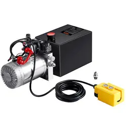 VEVOR 6 QUART DOUBLE ACTING HYDRAULIC PUMP DC 12V DUMP TRAILER POWER UNIT 2.1HP