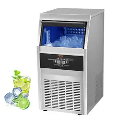 VEVOR 132LBS/24H COMMERCIAL ICE MAKER BUILT-IN ICE CUBE MACHINE 33LBS STORAGE