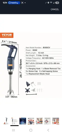 VEVOR COMMERCIAL IMMERSION