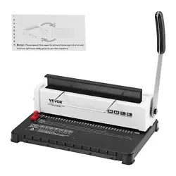 VEVOR COIL SPIRAL BINDING MACHINE MANUAL BOOK MAKER 34-HOLE LETTER SIZE A4 A5