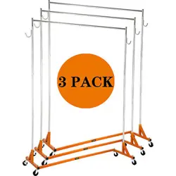 Z-TRUCK CLOTHING RACK ROLLING GARMENT Z RACK LOCKABLE CASTERS HEAVY-DUTY