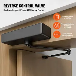 VEVOR 330LBS COMMERCIAL DOOR CLOSER HEAVY DUTY RESIDENTIAL HYDRAULIC AUTO BLACK