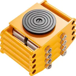 VEVOR 4PCS MACHINERY SKATE DOLLY MOVER SKATE 26455LBS/12T 4 CARBON STEEL WHEELS,