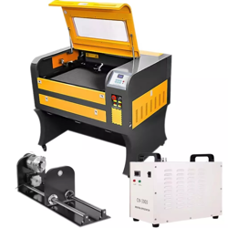 VEVOR CO2 LASER ENGRAVER 60W CUTTING MACHINE 40X60CM/ ROTARY AXIS WATER CHILLER