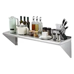 VEVOR STAINLESS STEEL SHELF WALL FLOATING SHELVING BRACKETS COMMERCIAL SHELVES