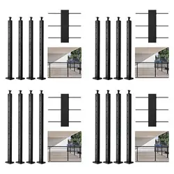 VEVOR 4 PACK CABLE RAILING POST 42