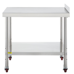 VEVOR STAINLESS STEEL PREP TABLE, 24 X 15 X 35 INCH, 440LBS LOAD CAPACITY HEAVY