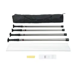 VEVOR DUST BARRIER POLES 12 FT WITH FOUR TELESCOPING POLES DUST BARRIER SYSTEM