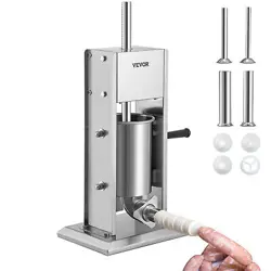 SAUSAGE STUFFER MEAT FILLER MACHINE 3L MEAT PRESS STAINLESS STEEL SALAMI MAKER
