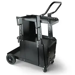 WELDING CART 2 TIERS 265LBS WELDER CART WITH ANTI-THEFT LOCKABLE CABINET