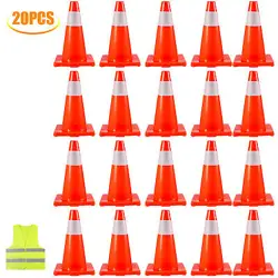 20PCS TRAFFIC SAFETY CONES 18