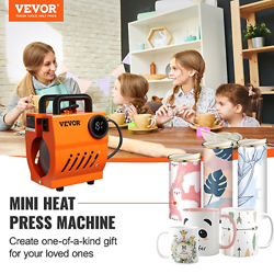 VEVOR MUG HEAT PRESS, 11OZ-15OZ COFFEE MUGS TUMBLERS, MINI CUP PRESS MACHINE, DI