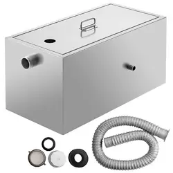 COMMERCIAL 25LB 13GPM GALLONS PER MINUTE GREASE TRAP STAINLESS STEEL INTERCEPTOR