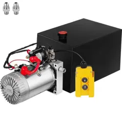 HYDRAULIC POWER UNIT 8 QUART  DOUBLE ACTING HYDRAULIC POWER 12V DC METAL TRAILER
