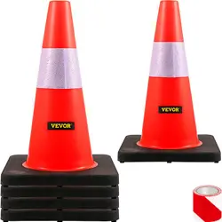VEVOR 5 PCS SAFETY CONES TRAFFIC CONES 18