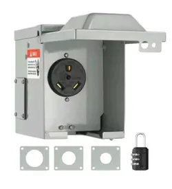 RV POWER OUTLET BOX INDOOR/OUTDOOR 30 AMP 125-VOLT/250-VOLT RECEPTACLE SINGLE