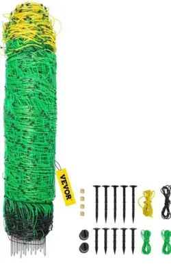ELECTRIC FENCE NETTING 42”H X 164’L, WITH POSTS AND DOUBLE SPIKE STAKES